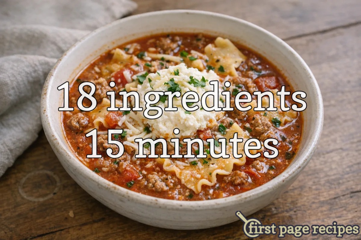 recipe image Lasagna Soup