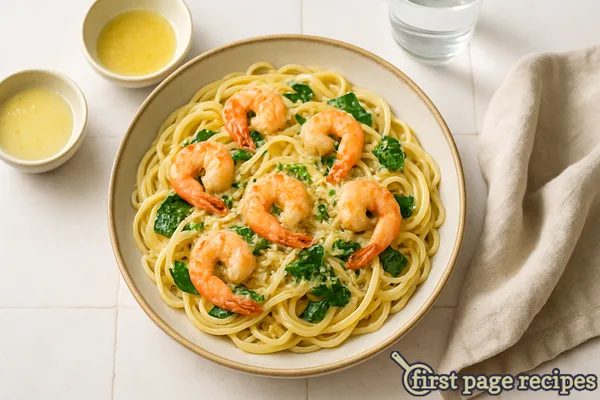 Lemon Garlic Parmesan Shrimp Pasta