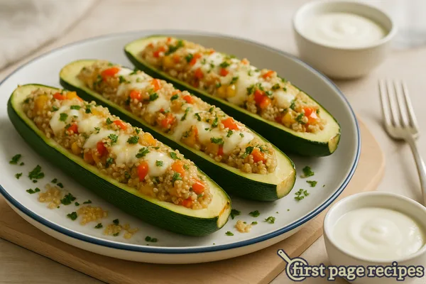 Quinoa Stuffed Zucchini