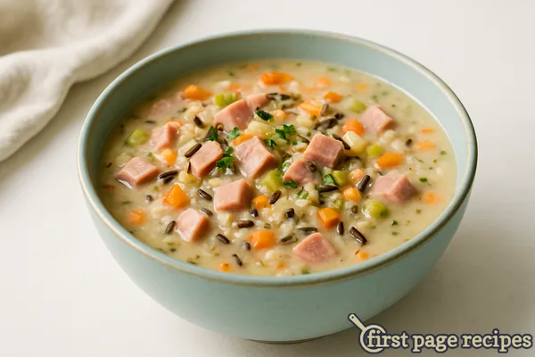 Slow Cooker Ham and Wild Rice Soup