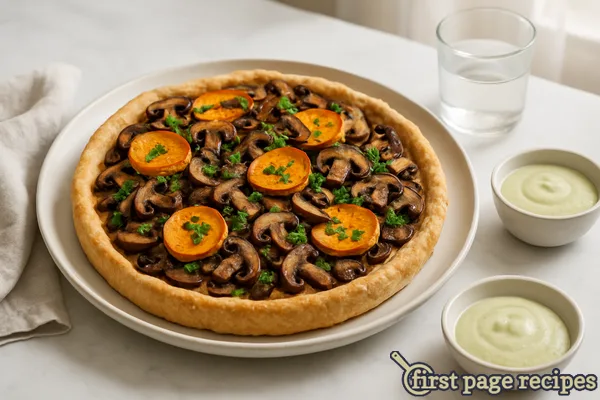 Vegan Mushroom And Sweet Potato Tart